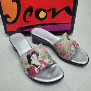 ICON LOS ANGELES Wedge Sandals - Wearable Art Shoes Size 8
